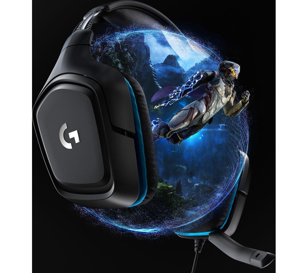 LOGITECH G432 7.1 Gaming Headset - Black & Blue