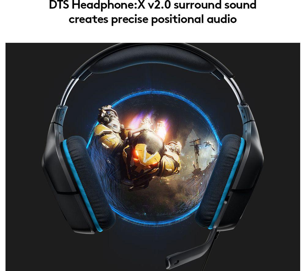LOGITECH G432 7.1 Gaming Headset - Black & Blue
