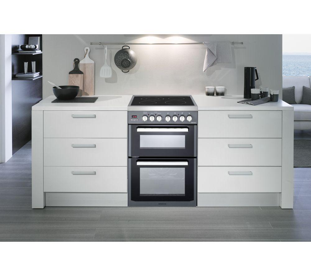 KENWOOD CK235C 60 cm Electric Ceramic Cooker - Slate Grey & Chrome