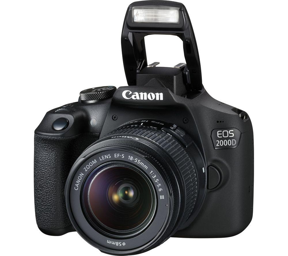 CANON EOS 2000D DSLR Camera with EF-S 18-55 mm f/3.5-5.6 III Lens