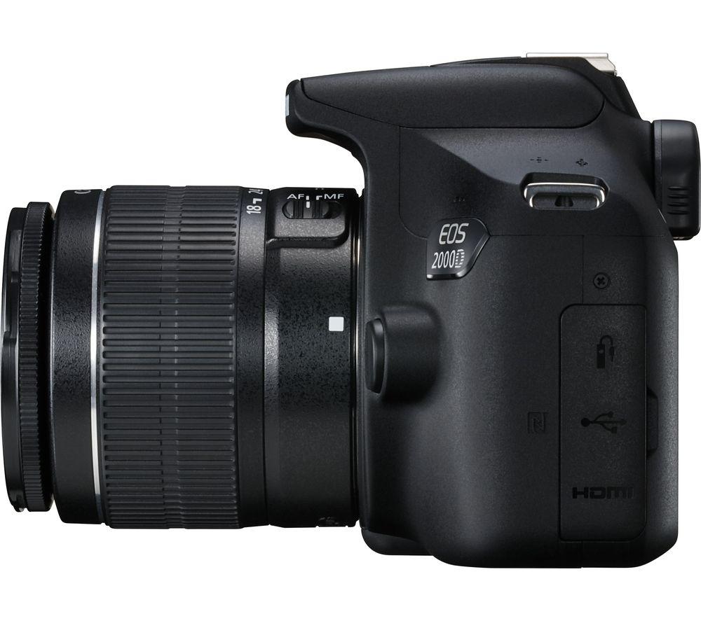CANON EOS 2000D DSLR Camera with EF-S 18-55 mm f/3.5-5.6 III Lens