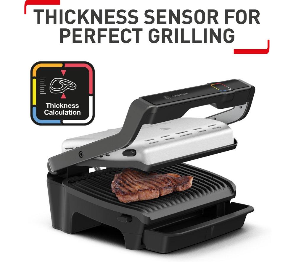 TEFAL Optigrill Elite GC750D40 Smart Health Grill - Silver & Black