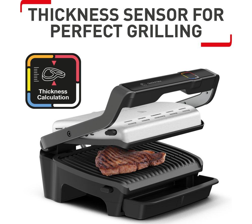 TEFAL Optigrill Elite GC750D40 Smart Health Grill - Silver & Black