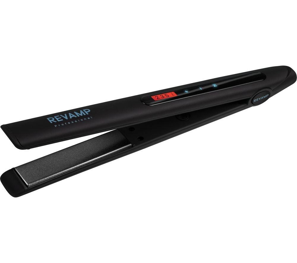 Plancha de pelo digital de cerámica REVAMP Touch - Negro