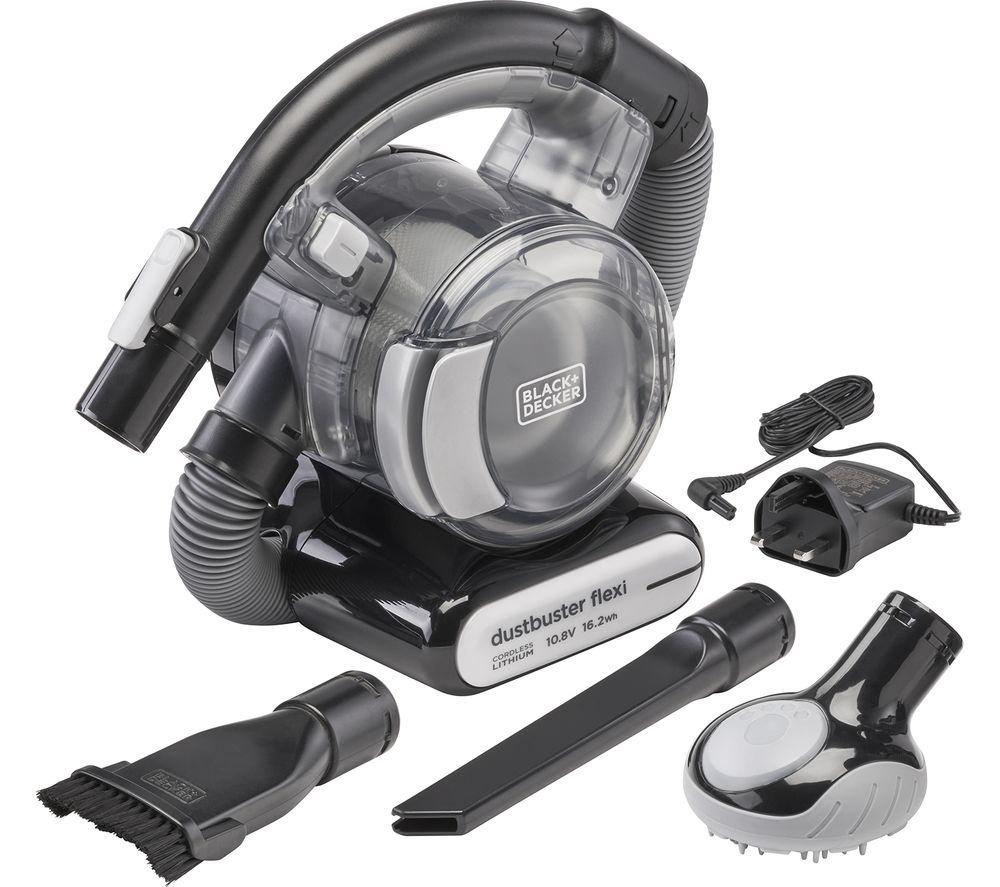 BLACK+DECKER Dustbuster Flexi PD1020LP-GB Handheld Vacuum Cleaner - Black & Chrome