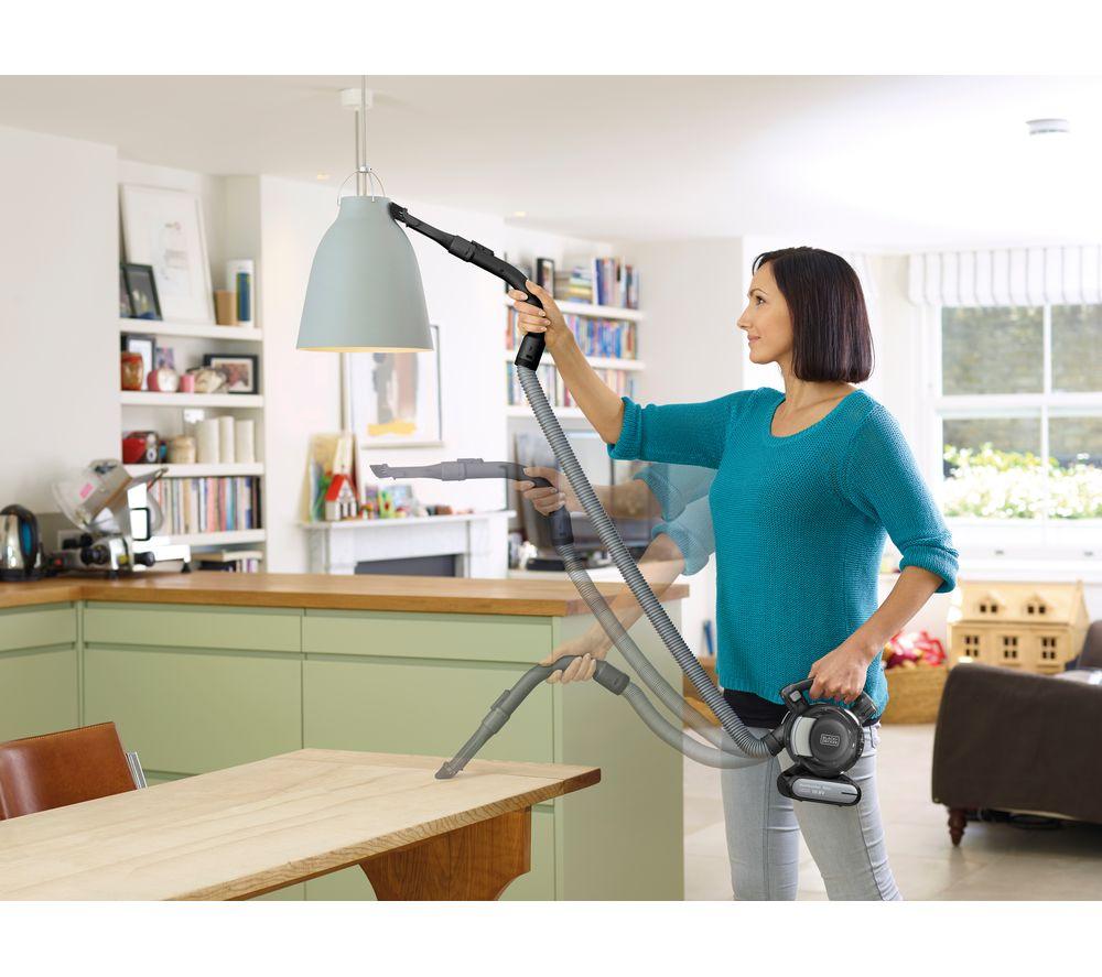 BLACK+DECKER Dustbuster Flexi PD1020LP-GB Handheld Vacuum Cleaner - Black & Chrome