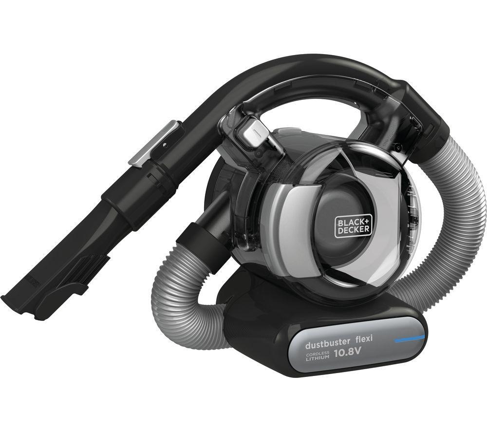 BLACK+DECKER Dustbuster Flexi PD1020LP-GB Handheld Vacuum Cleaner - Black & Chrome