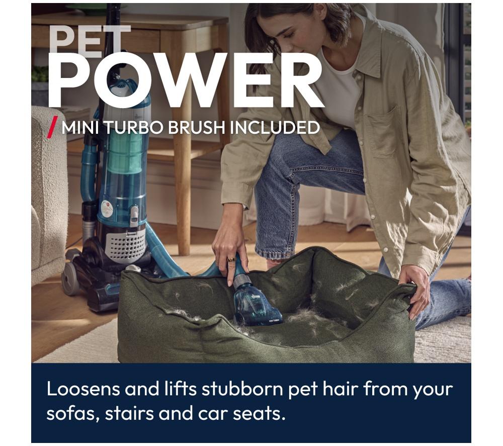 HOOVER Breeze Evo Pets TH31BO02 Upright Bagless Vacuum Cleaner - Black & Turquoise