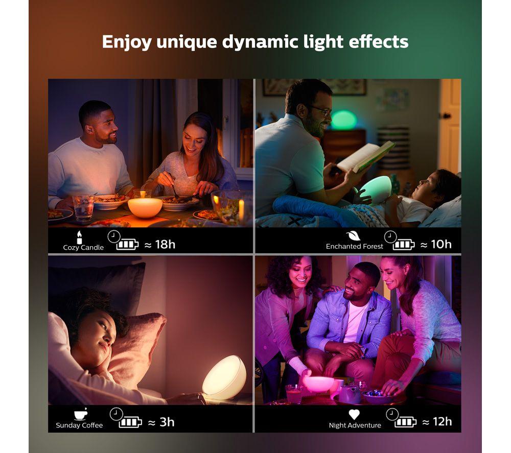 PHILIPS HUE Go 2.0 White & Colour Ambiance Smart Portable Light with Bluetooth