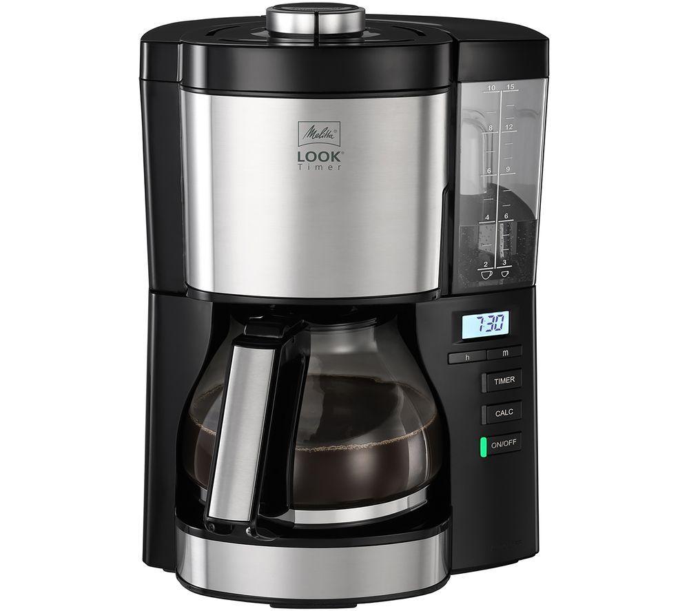 MELITTA Look V Timer Filter Coffee Machine - Black & Stainless Steel