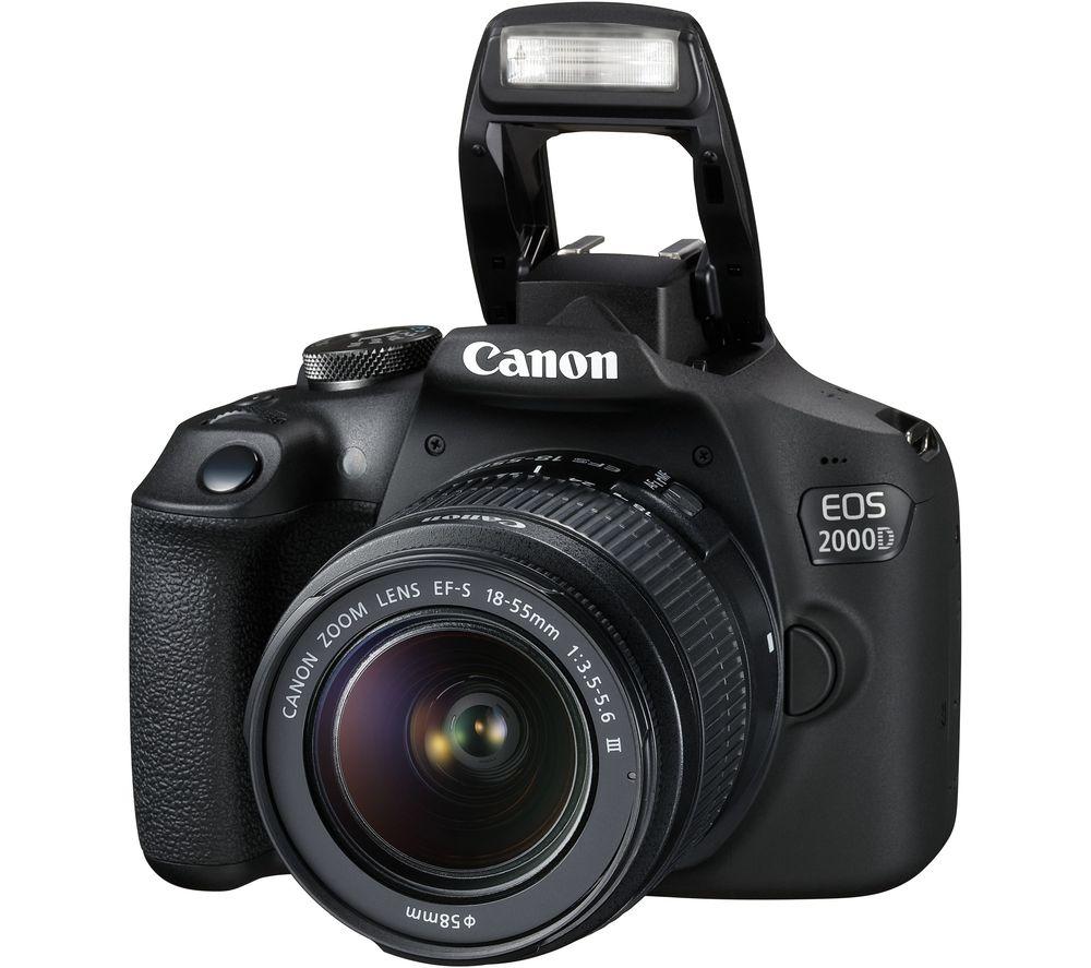 CANON EOS 2000D DSLR Camera with EF-S 18-55 mm f/3.5-5.6 III & EF 75-300 mm f/4-5.6 III Lens