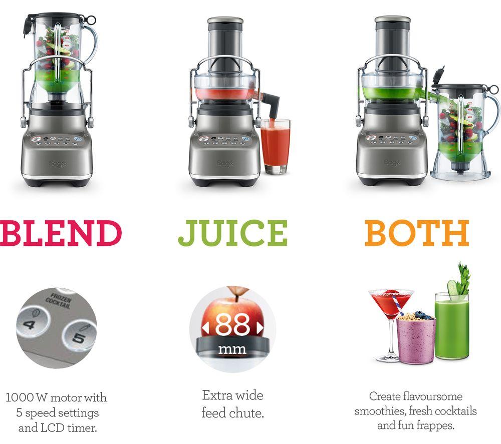 SAGE 3X Licuadora y Extractor de Jugos SJB615SHY - Nuez Ahumada