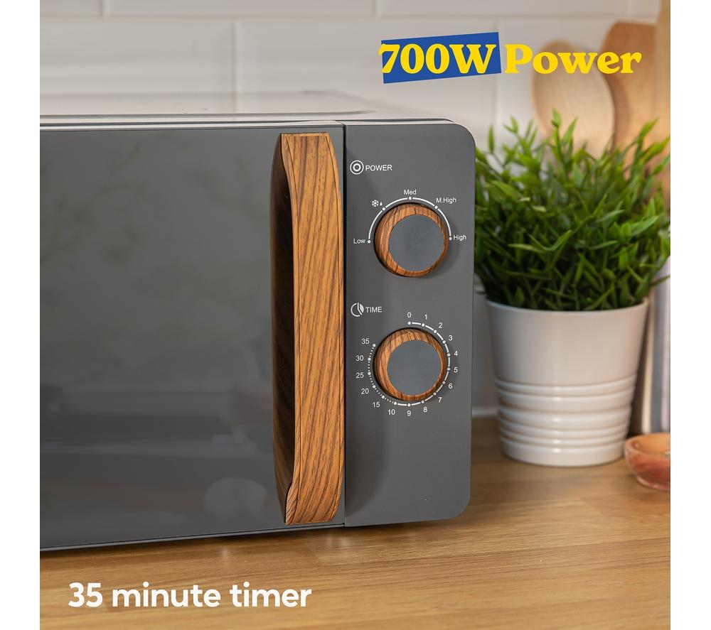 RUSSELL HOBBS Scandi RHMM713G Compact Solo Microwave - Grey