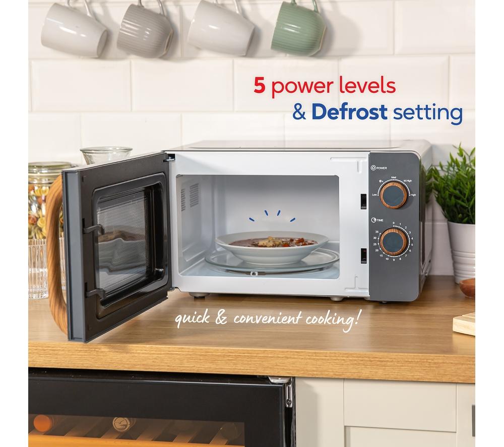 RUSSELL HOBBS Scandi RHMM713G Compact Solo Microwave - Grey