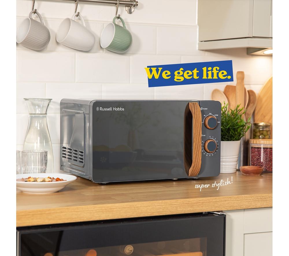 RUSSELL HOBBS Scandi RHMM713G Compact Solo Microwave - Grey