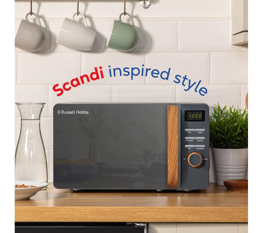 RUSSELL HOBBS Scandi RHMD714G Compact Solo Microwave - Grey