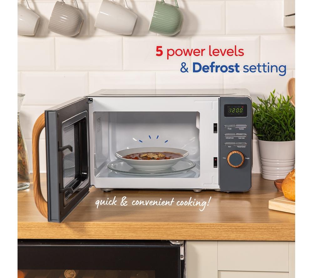 RUSSELL HOBBS Scandi RHMD714G Compact Solo Microwave - Grey