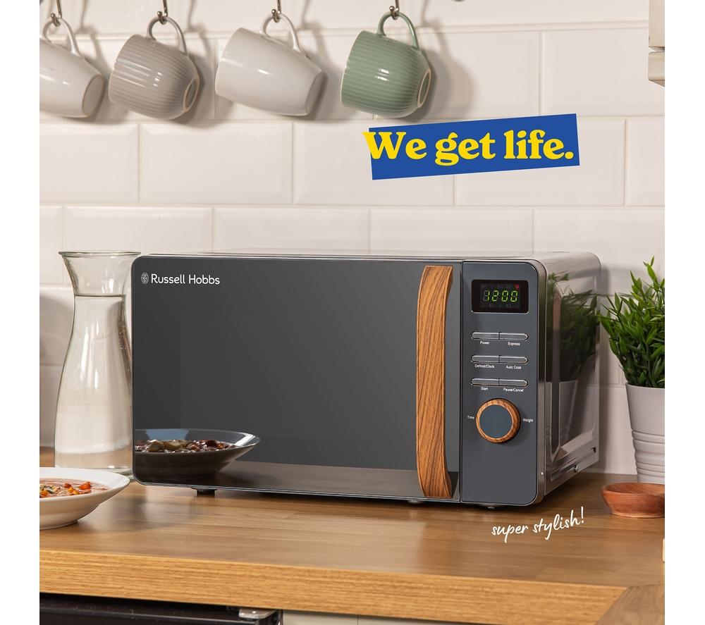 RUSSELL HOBBS Scandi RHMD714G Compact Solo Microwave - Grey