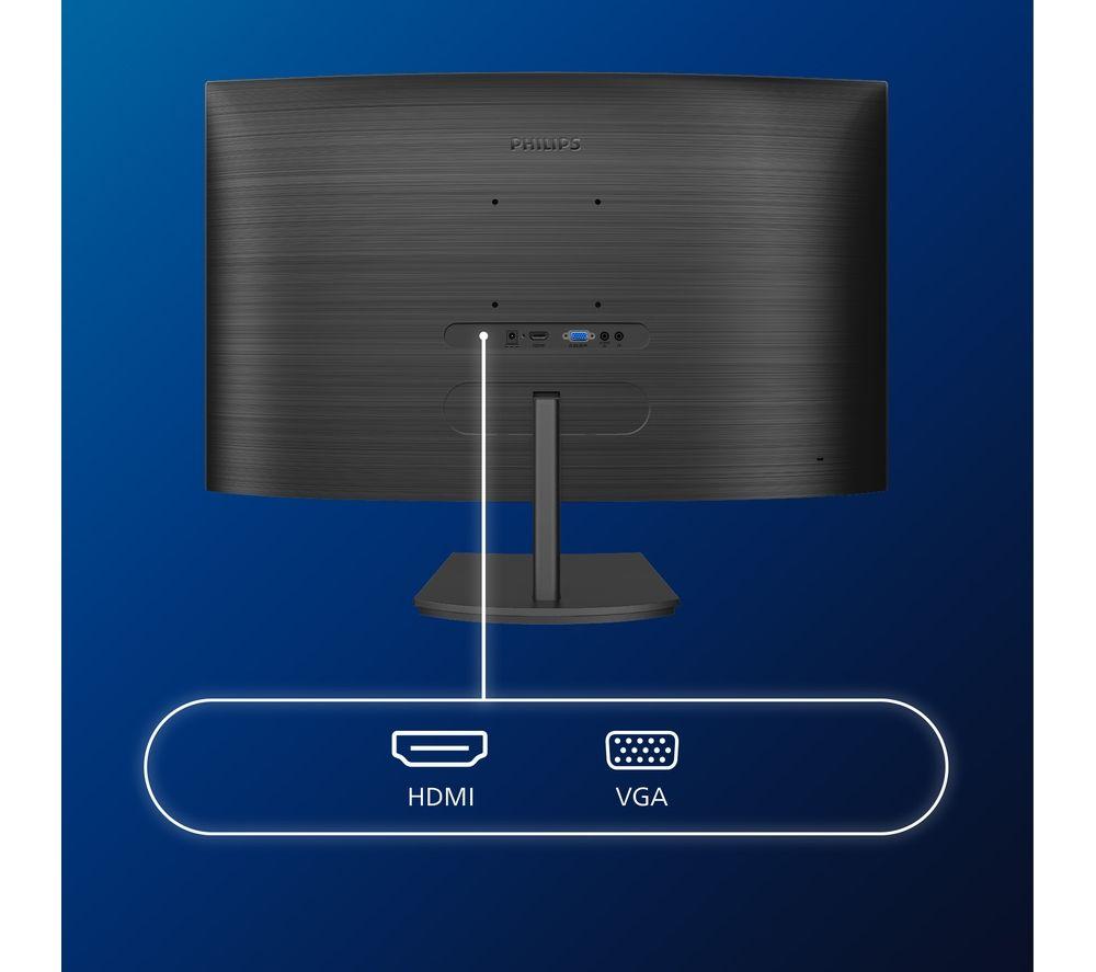 PHILIPS 271E1SCA Full HD 27" Curved VA Monitor - Black