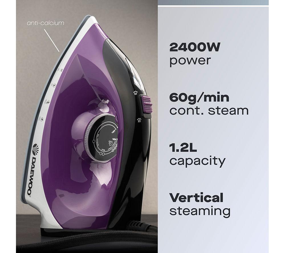 DAEWOO SDA1589 Steam Generator Iron - Black & Purple