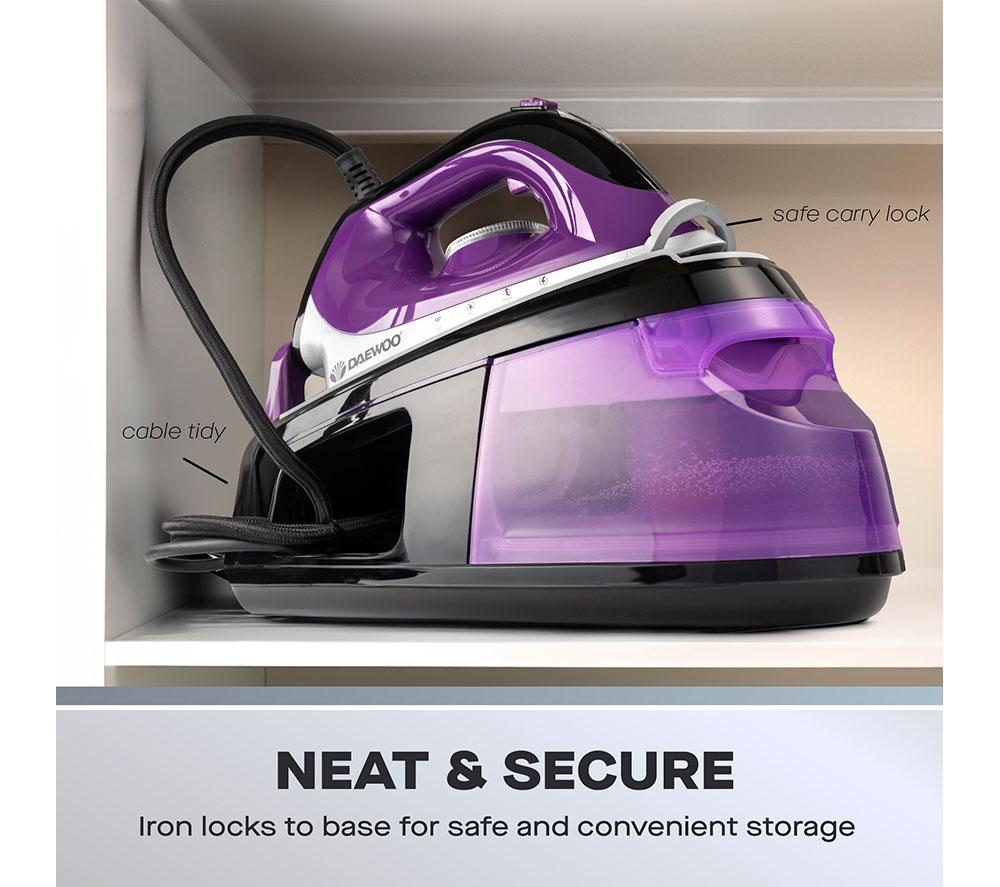DAEWOO SDA1589 Steam Generator Iron - Black & Purple