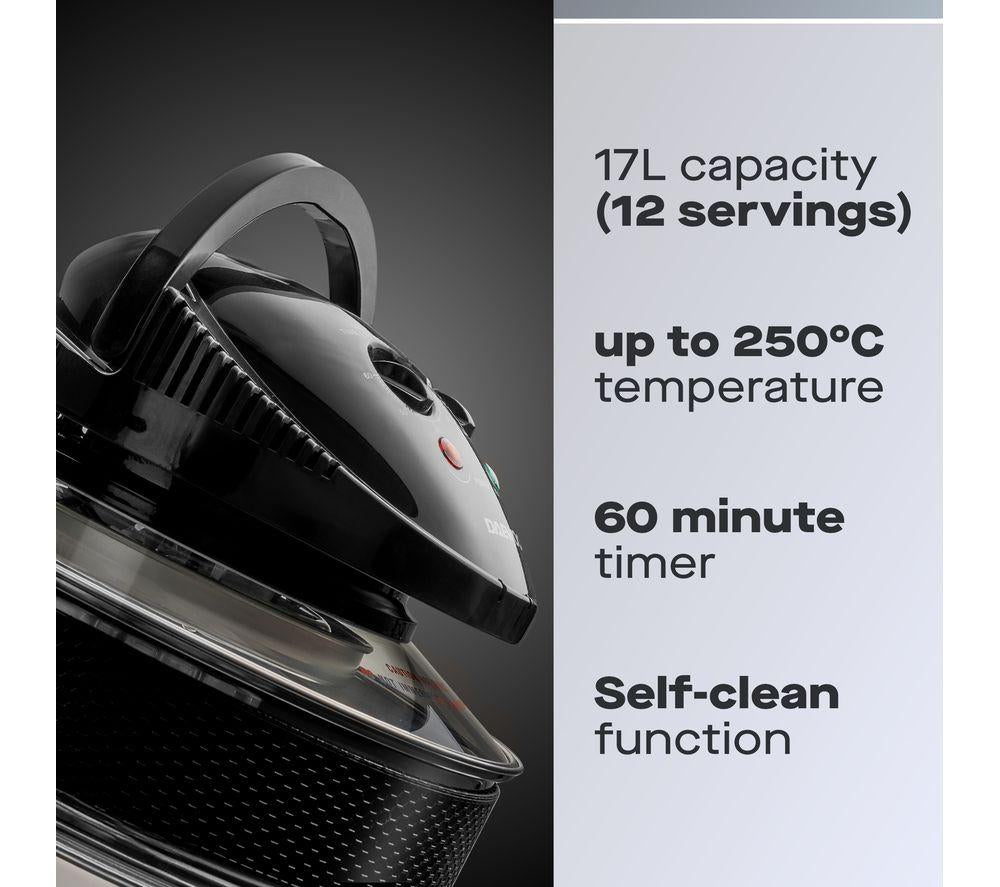 DAEWOO SDA2907 Deluxe Halogen Air Fryer - Black