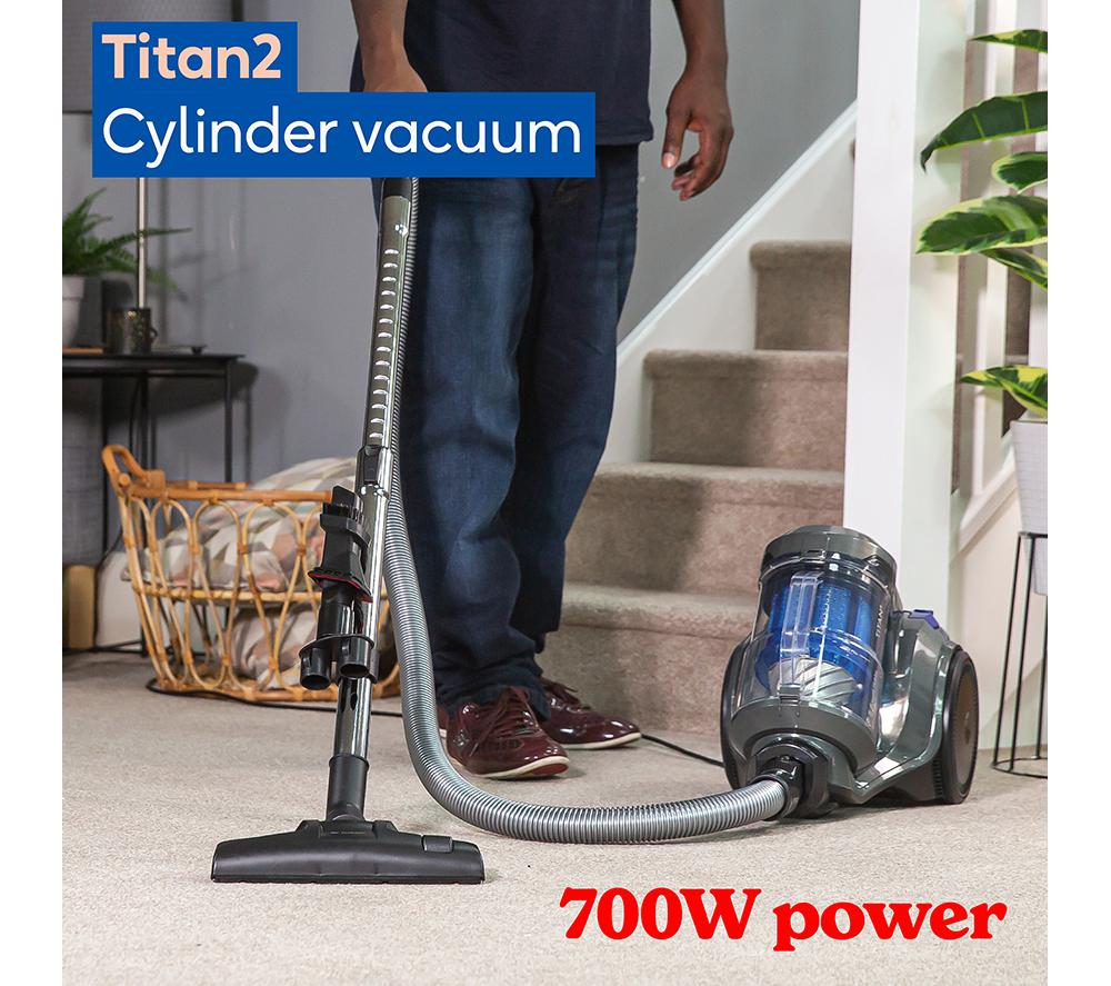 RUSSELL HOBBS Titan RHCV4101 Cylinder Bagless Vacuum Cleaner - Grey & Blue