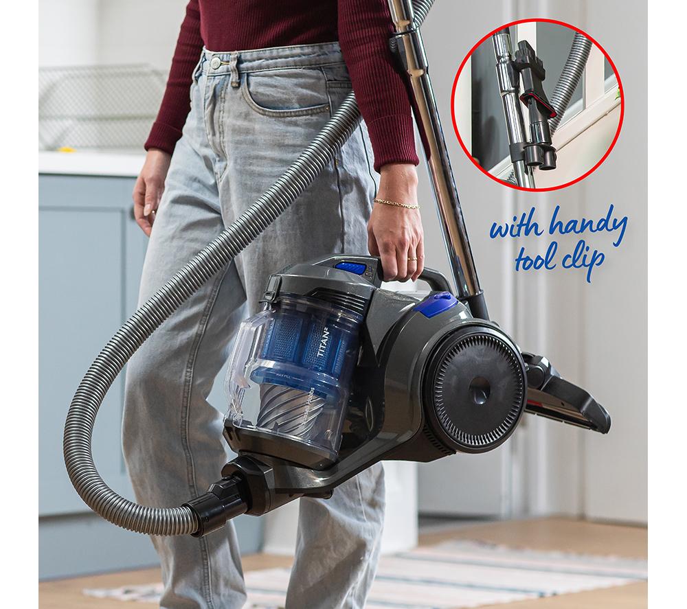 RUSSELL HOBBS Titan RHCV4101 Cylinder Bagless Vacuum Cleaner - Grey & Blue