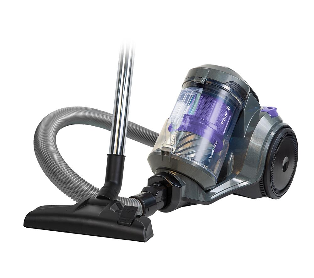 RUSSELL HOBBS Titan RHCV4601 Cylinder Bagless Vacuum Cleaner - Grey & Purple