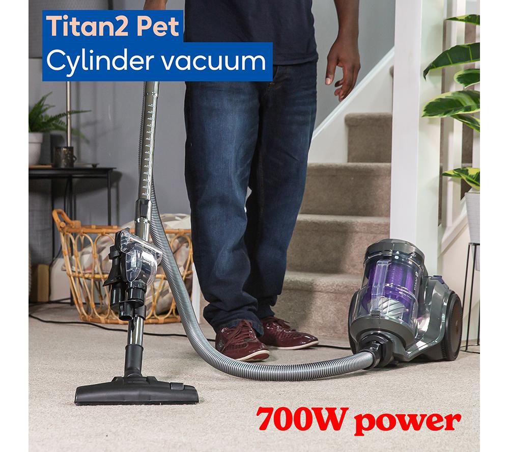 RUSSELL HOBBS Titan RHCV4601 Aspiradora sin bolsa tipo trineo - Gris y púrpura
