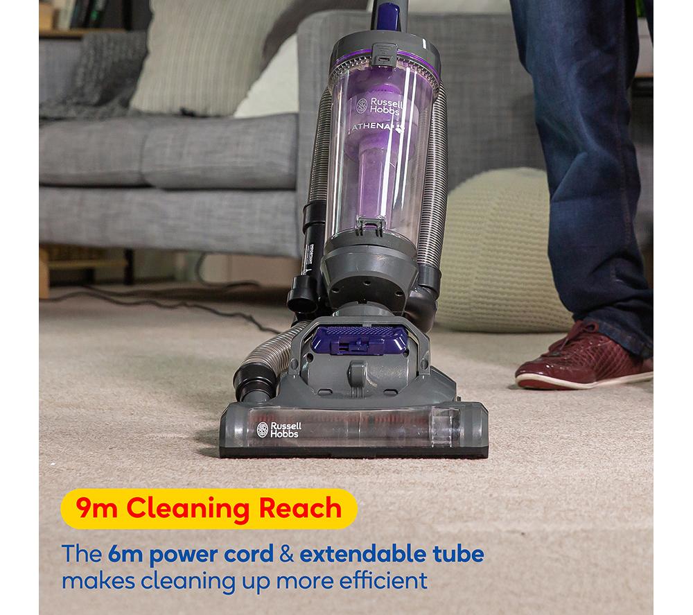 Aspiradora sin bolsa vertical RUSSELL HOBBS Athena RHUV5601 - Gris y morado