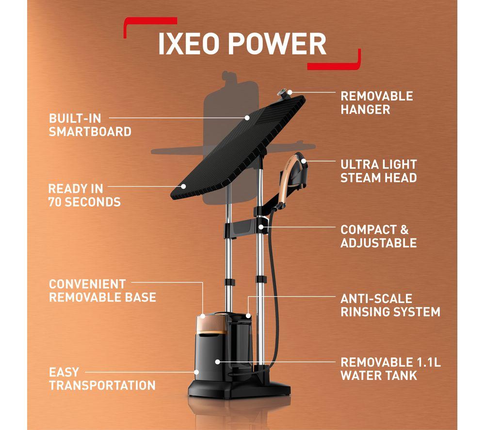TEFAL IXEO Power QT2020 All-in-One Iron & Clothes Steamer - Black & Copper
