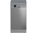 BEKO DVS04X20X Slimline Dishwasher - Stainless Steel