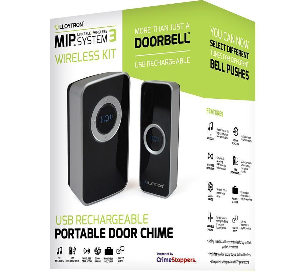 LLOYTRON MIP3 B7032BK Doorbell Chime - Black
