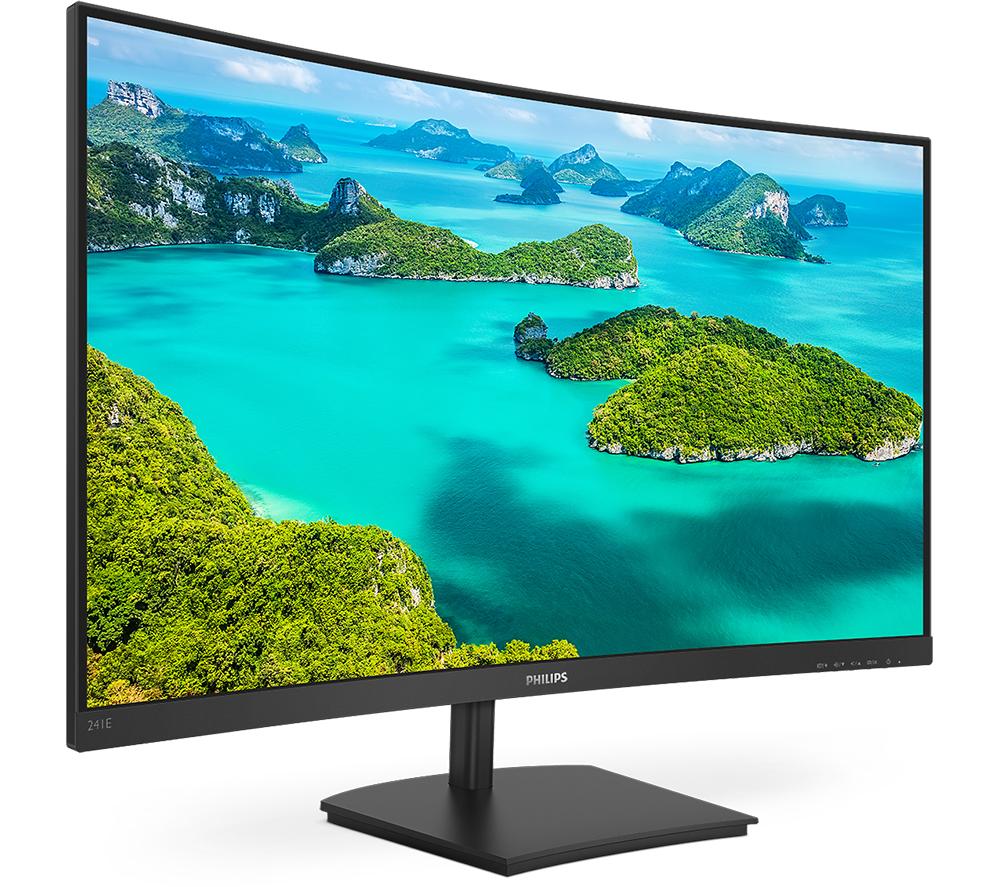 PHILIPS 241E1SCA Full HD 24" Curved VA LCD Monitor - Black