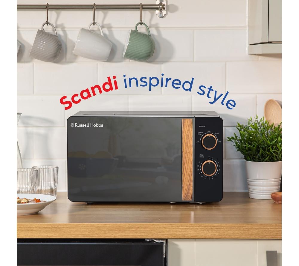 RUSSELL HOBBS RHMM713B-N Compact Solo Microwave - Black