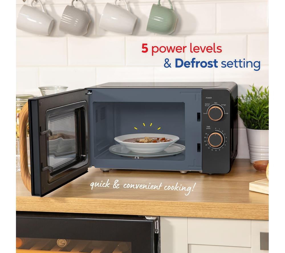 RUSSELL HOBBS RHMM713B-N Compact Solo Microwave - Black