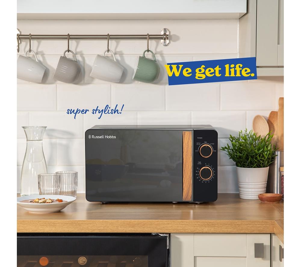 RUSSELL HOBBS RHMM713B-N Compact Solo Microwave - Black