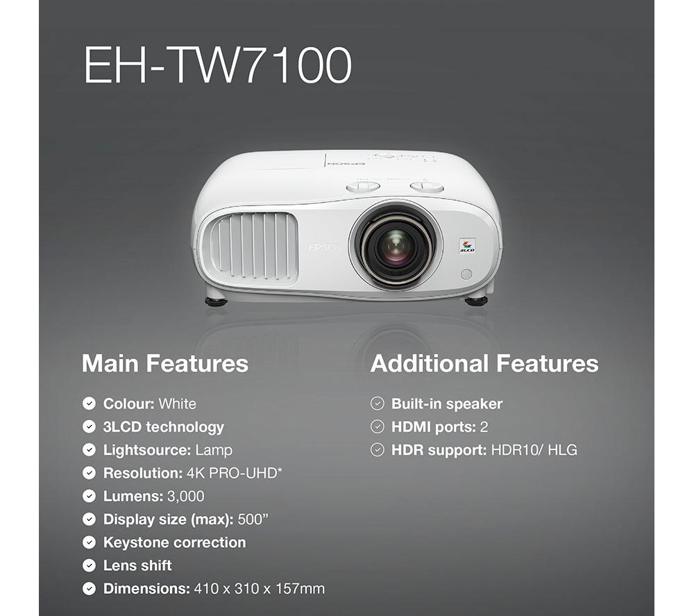 EPSON 4K PRO-UHD EH-TW7100 Heimkino-Projektor