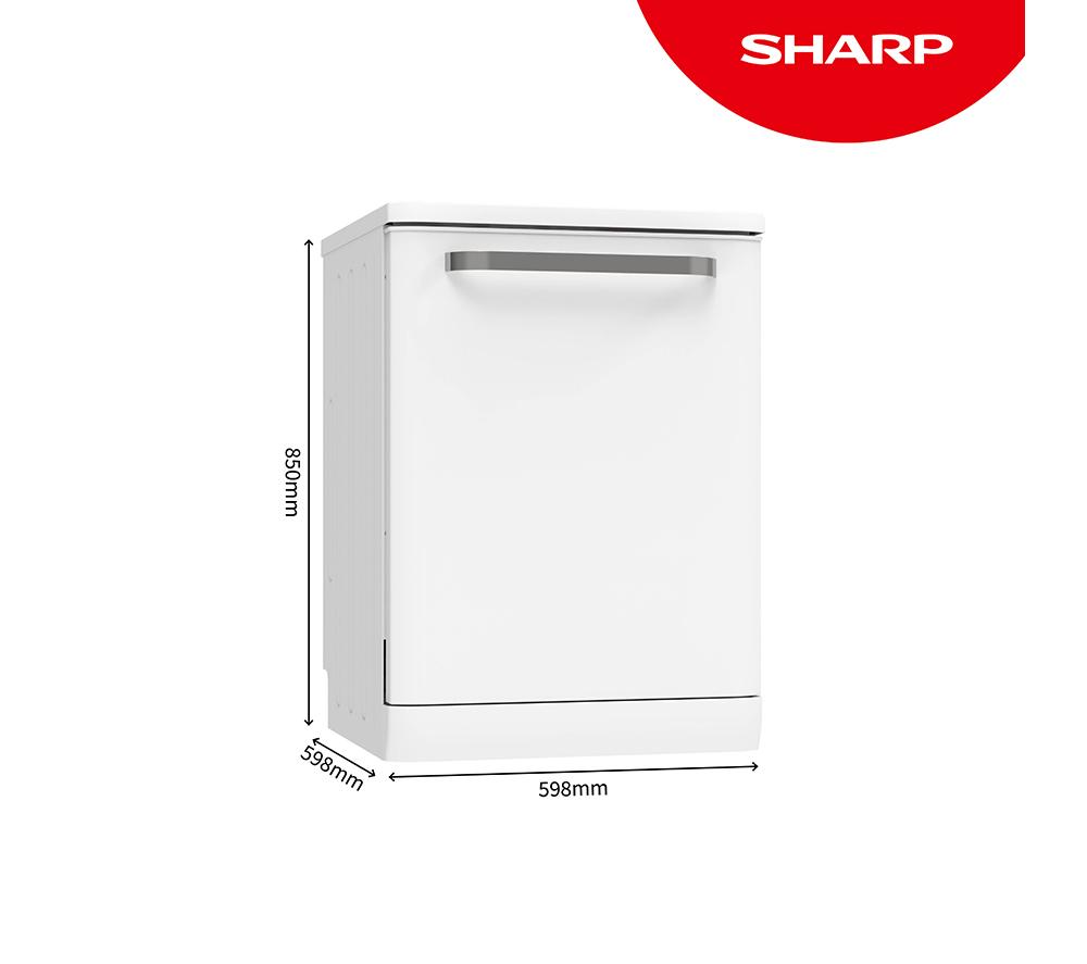 SHARP QW-DX41F47EW Full-size Dishwasher - White