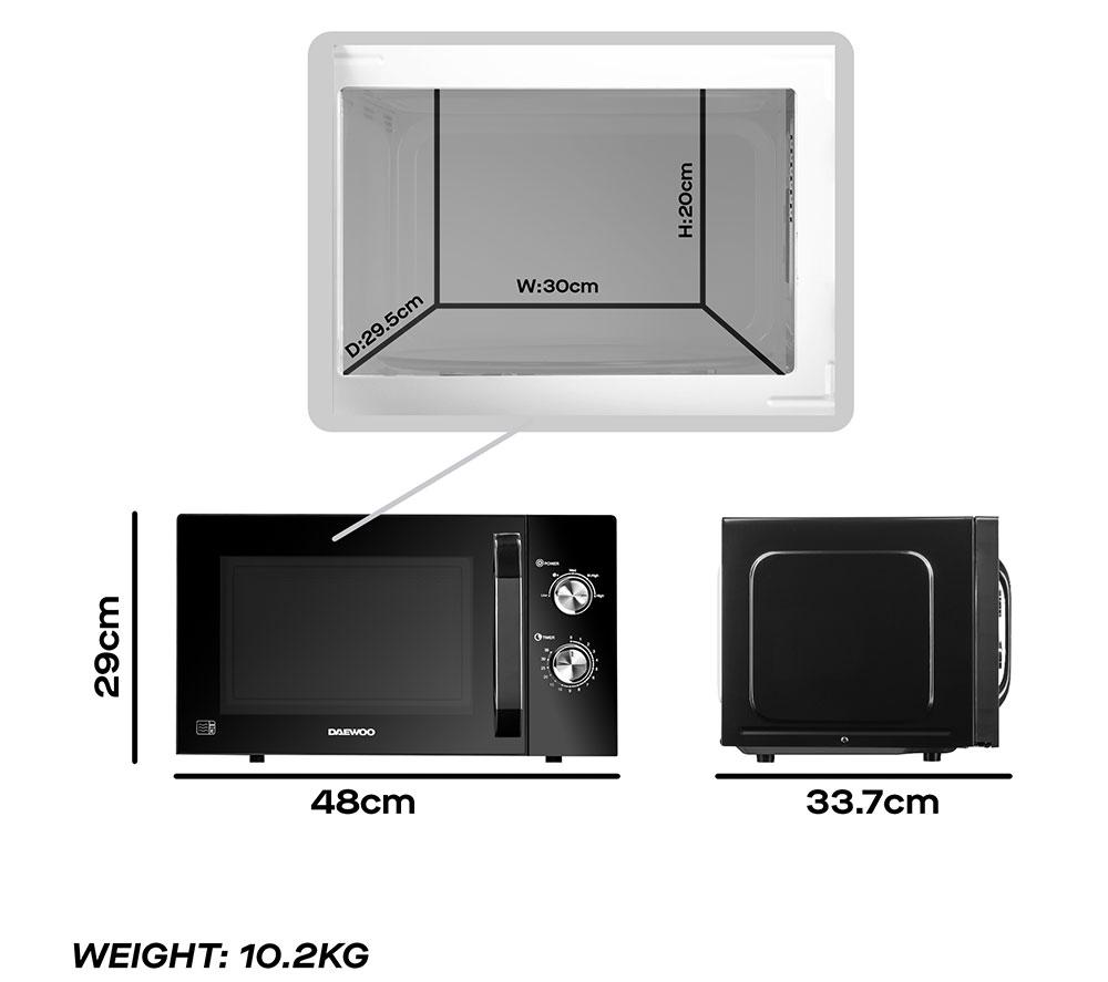 DAEWOO KOR8A07 Solo Microwave - Black