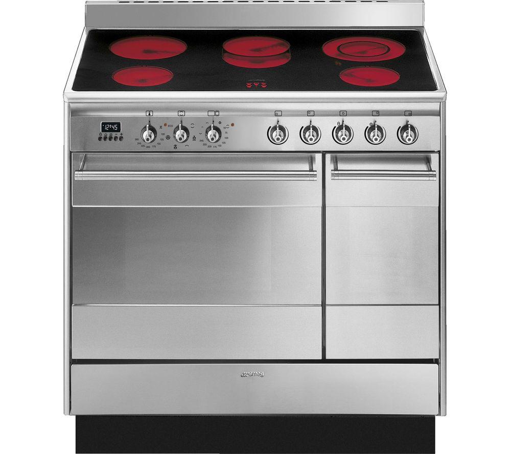 SMEG Concert SUK92CMX9 90 cm Electric Ceramic Range Cooker - Stainless Steel