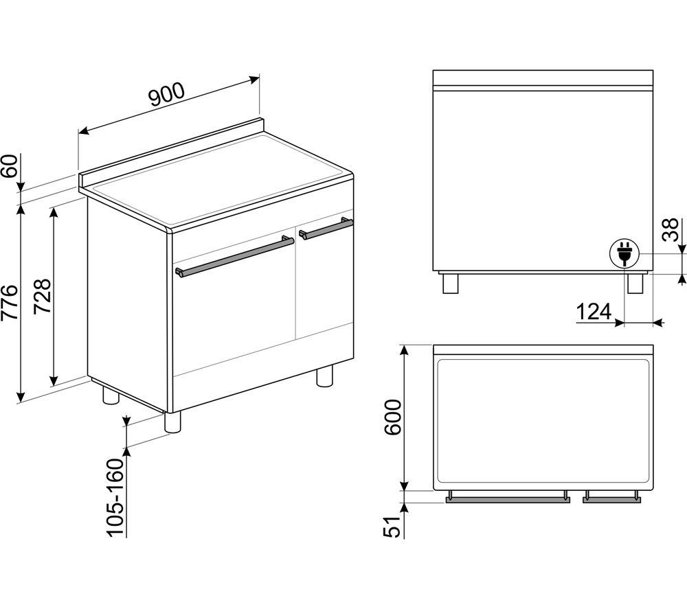 SMEG Concert SUK92CMX9 90 cm Electric Ceramic Range Cooker - Stainless Steel