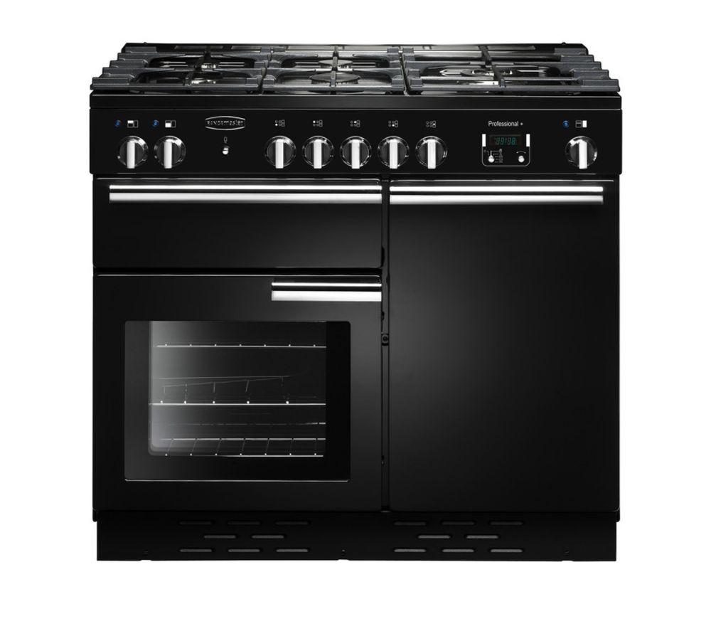 RANGEMASTER Professional+ PROP100NGFGB Gas Range Cooker - Black & Chrome
