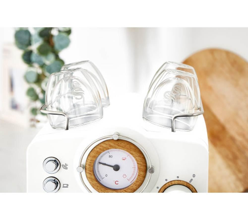 SWAN Retro Pump Espresso SK22110WHTN Coffee Machine - White