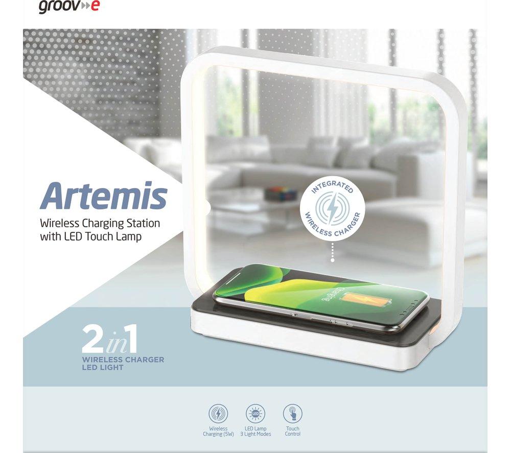 GROOV-E Artemis GVWC05WE LED Lamp & Wireless Charging Pad