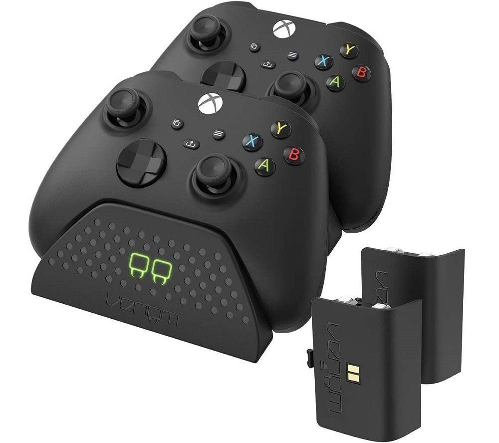 XBOX Wireless Controller & Venom XBOX Series X/S Twin Docking Station Bundle - Carbon Black