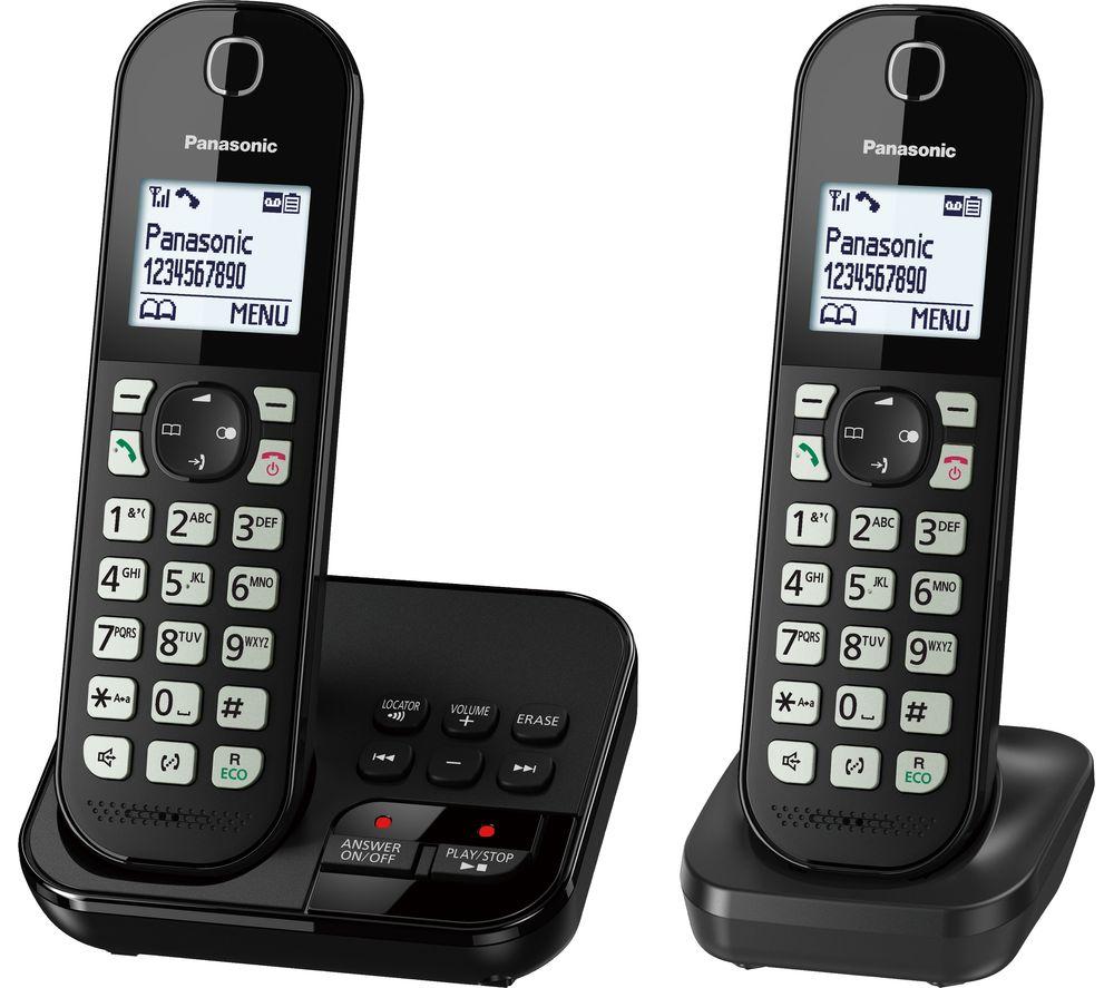 PANASONIC KX-TGC462EB Cordless Phone - Twin Handsets ,Black