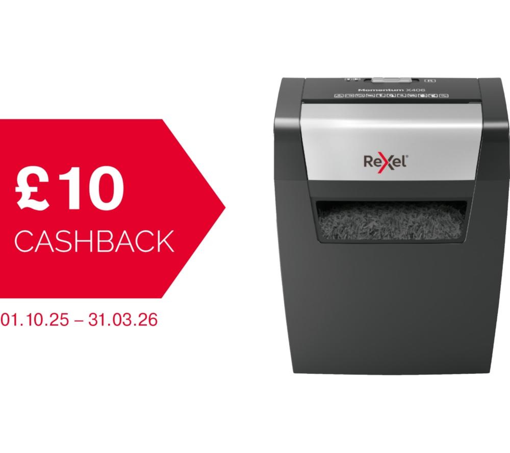 REXEL Momentum X406 Cross Cut Paper Shredder