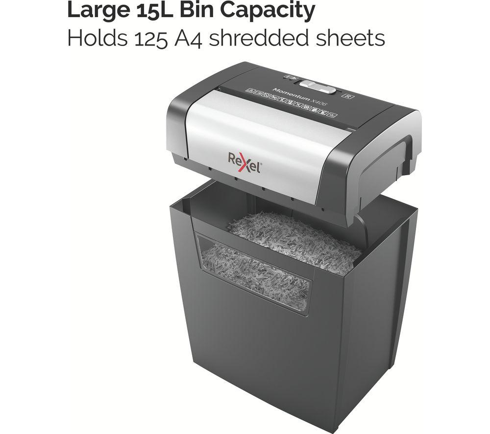 REXEL Momentum X406 Cross Cut Paper Shredder
